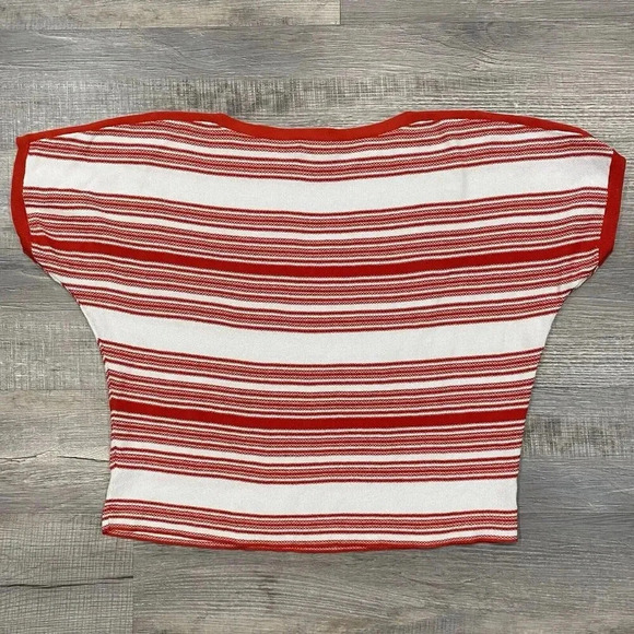 Ralph Lauren Striped S/S Knit Sweater Blouse Top Womens 2X Linen‎ Boxy Boat neck - Picture 12 of 12
